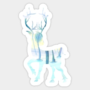 Snow Reindeer Sticker